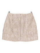 Minigonna per donna Alysi grigia con effetto texturizzato e chiusura con zip - Rubino Kids