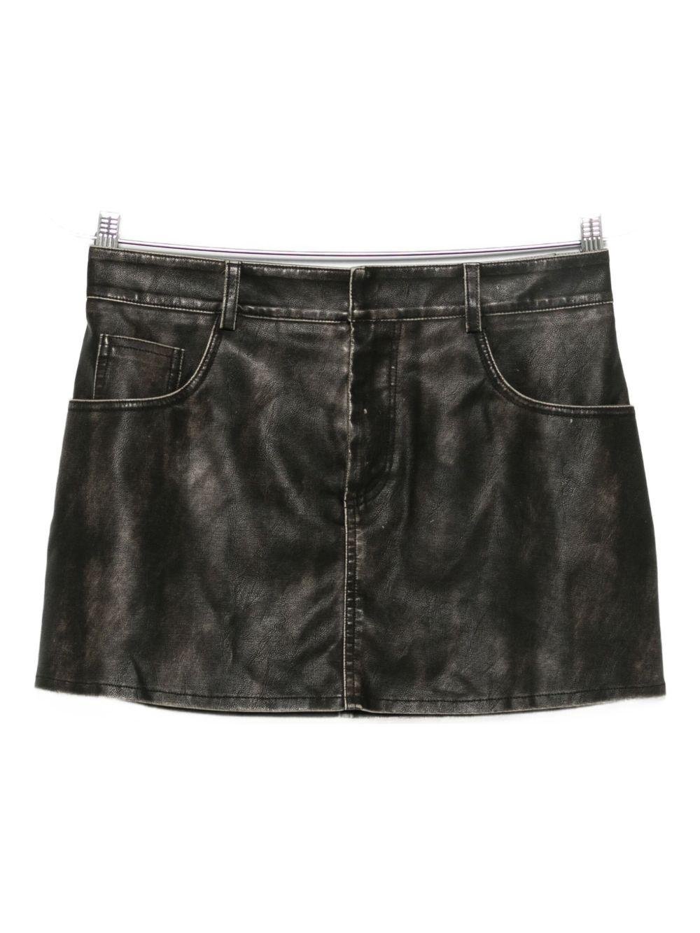 Minigonna per donna The M nera con toppa con logo - Rubino Kids