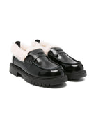 Mocassini per bambina Douuod Kids neri con design slip - on - Rubino Kids