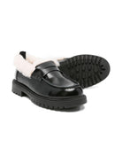 Mocassini per bambina Douuod Kids neri con design slip - on - Rubino Kids