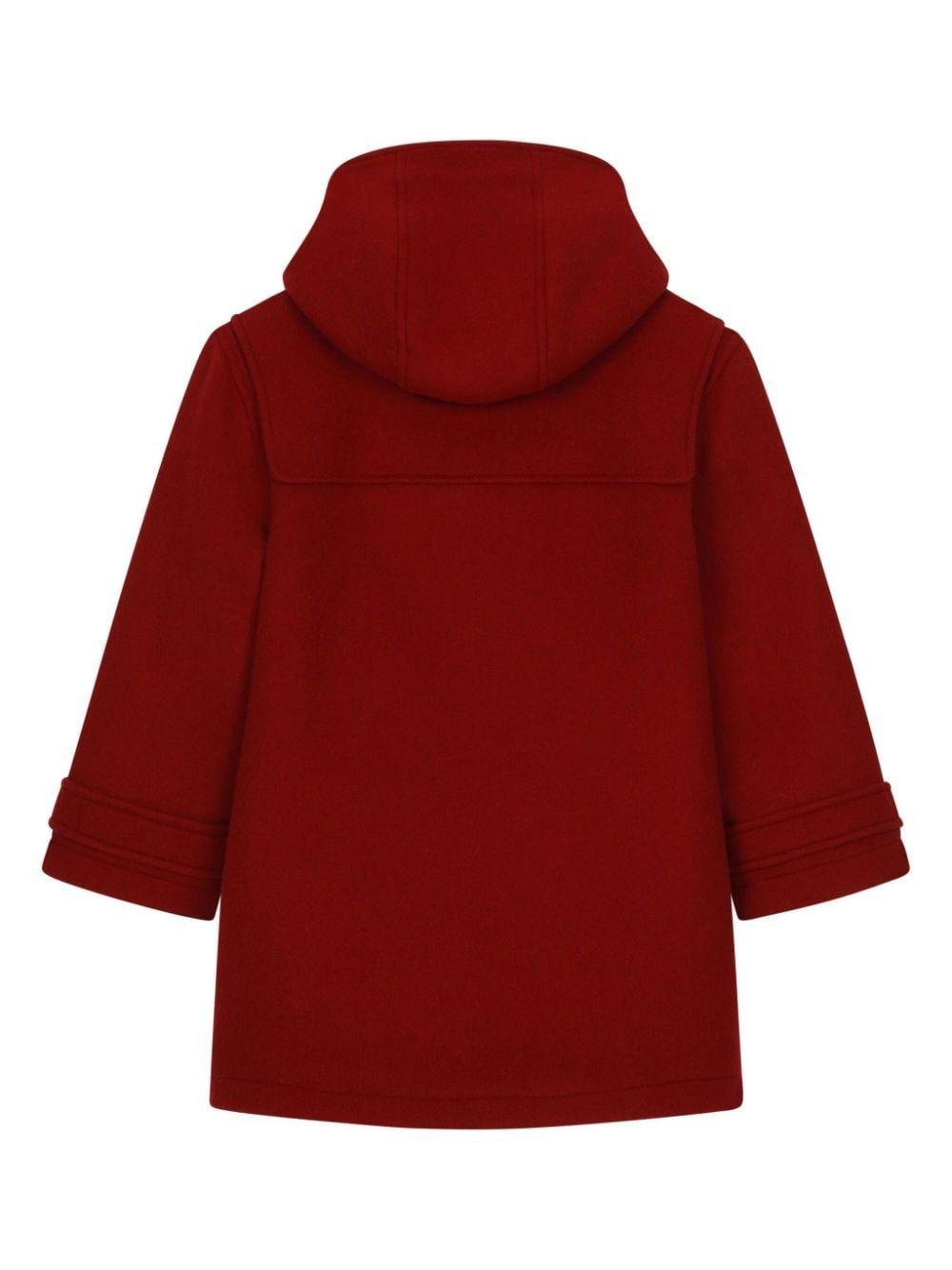 Montgomery con cappuccio per bambina Dolce & Gabbana Kids rosso con misto lana - Rubino Kids