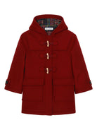 Montgomery con cappuccio per bambina Dolce & Gabbana Kids rosso con misto lana - Rubino Kids