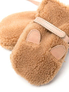 Muffole per neonati Donsje beige con dettaglio shearling - Rubino Kids