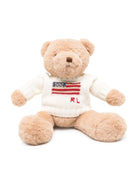 Orsetto Flag per bambini Polo Ralph Lauren Kids bianco con logo intarsiato - Rubino Kids