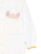 Pagliaccetto per neonata Gensami Kids bianco lavorato a maglia con bottoni - Rubino Kids