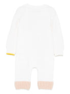 Pagliaccetto per neonata Gensami Kids bianco lavorato a maglia con bottoni - Rubino Kids