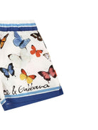 Pantaloncini con stampa a farfalla per neonata Dolce & Gabbana Kids bianco con logo stampato - Rubino Kids