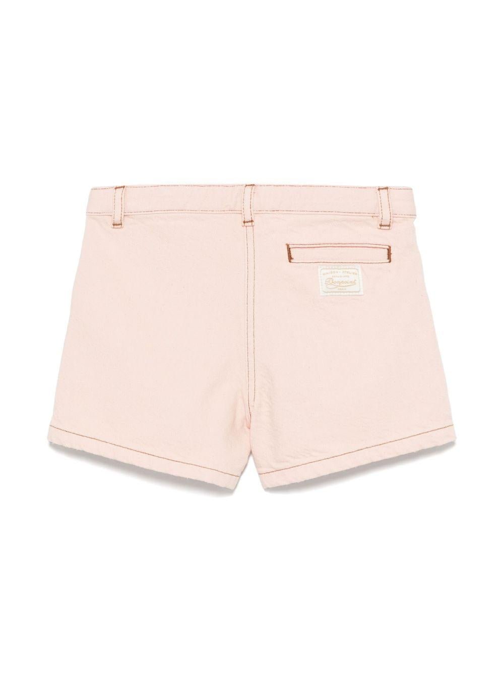 Pantaloncini di jeans per bambina Bonpoint rosa con passanti - Rubino Kids