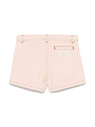 Pantaloncini di jeans per bambina Bonpoint rosa con passanti - Rubino Kids