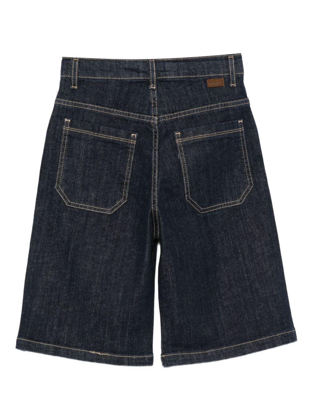 Pantaloncini di jeans per bambino Paolo Pecora Kids blu a cinque tasche - Rubino Kids