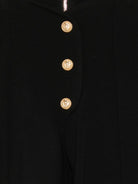 Pantaloncini per bambina Balmain Kids neri a vita alta con bottoni - Rubino Kids