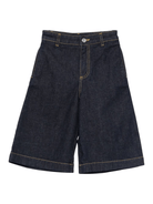 Pantaloncini per bambina ETRO KIDS denim con tasche ricamate - Rubino Kids