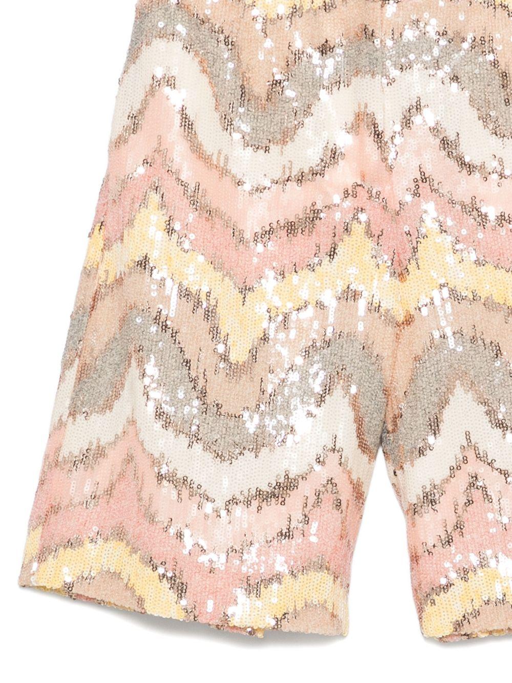 Pantaloncini per bambina Missoni Kids multicolore con decorazioni in paillettes - Rubino Kids