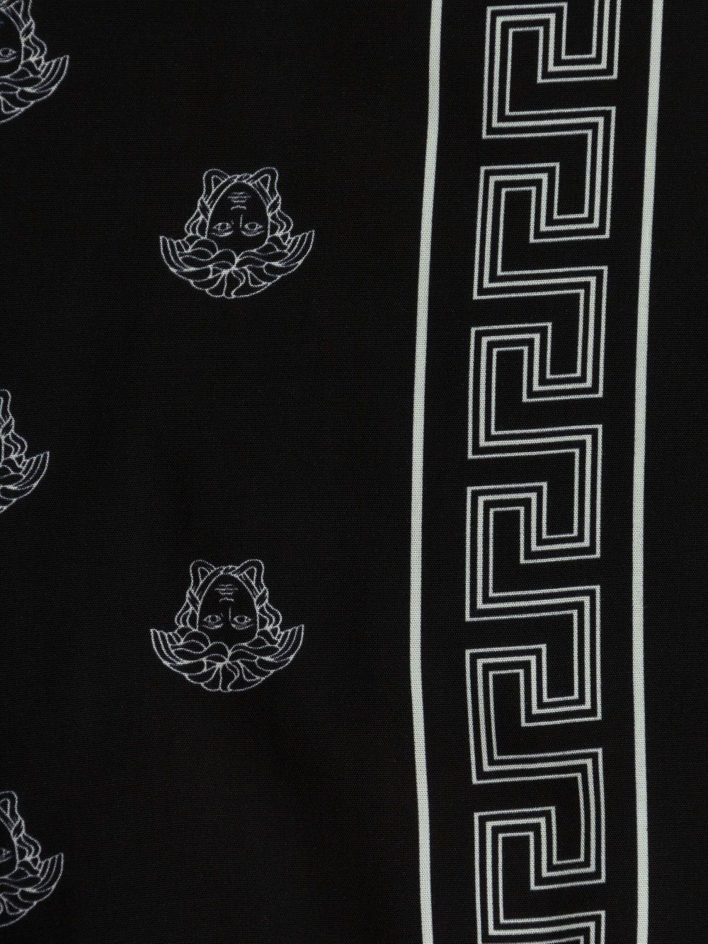 Pantaloncini per bambino Versace Kids Medusa Bandana nero con dettaglio Greca - Rubino Kids