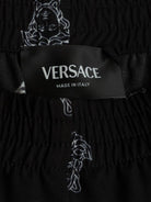 Pantaloncini per bambino Versace Kids Medusa Bandana nero con dettaglio Greca - Rubino Kids