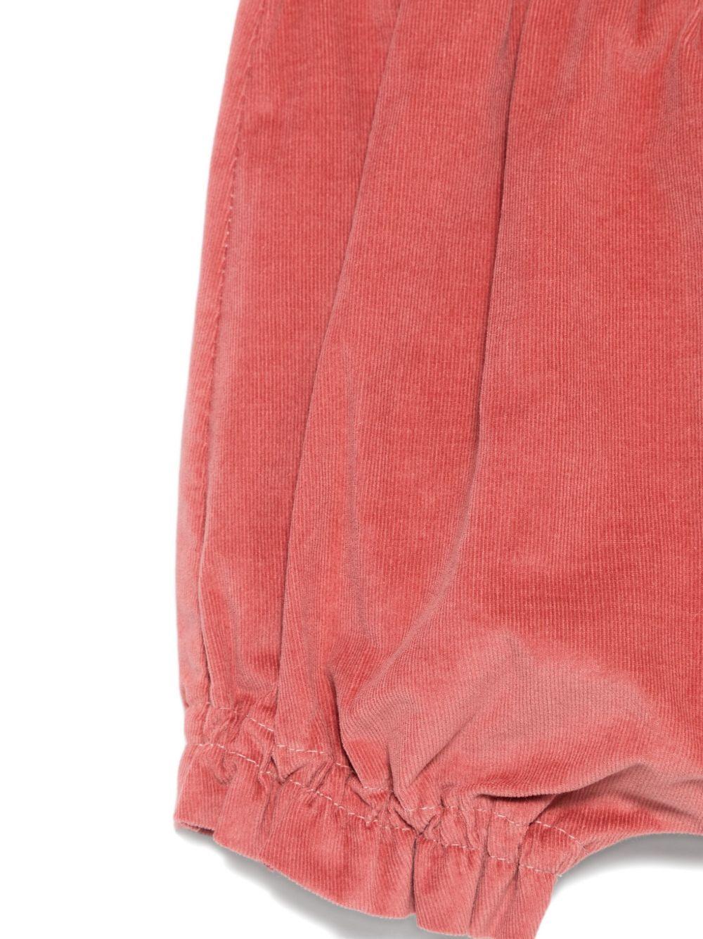 Pantaloncini per neonata Mariella Ferrari corallo di velluto a coste arricciati - Rubino Kids