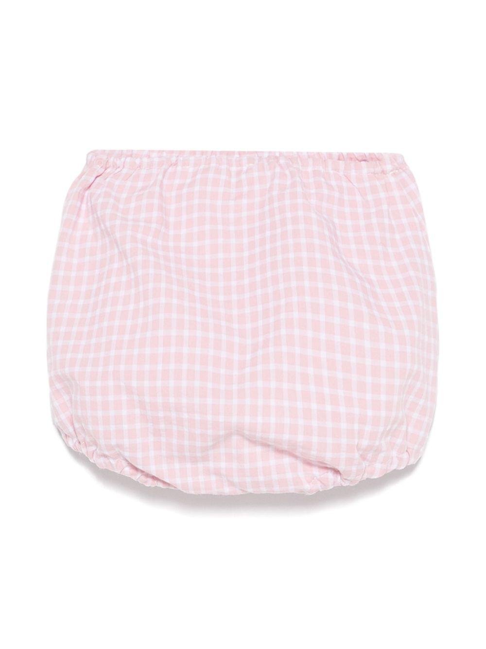 Pantaloncini per neonata Mariella Ferrari rosa a quadri - Rubino Kids