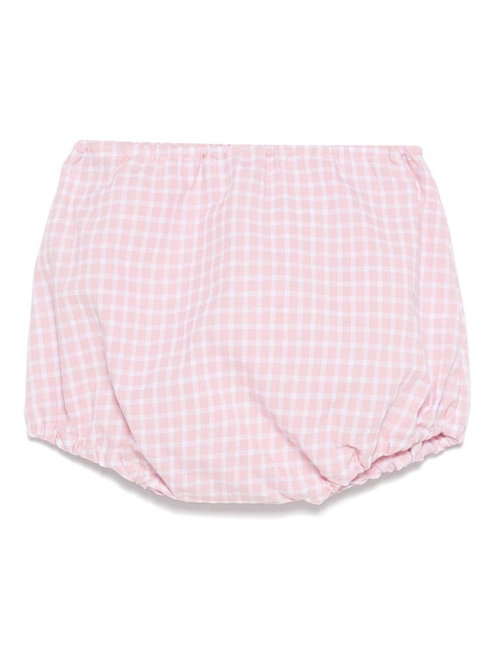 Pantaloncini per neonata Mariella Ferrari rosa a quadri - Rubino Kids
