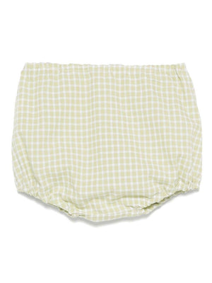 Pantaloncini per neonata Mariella Ferrari verde a quadri