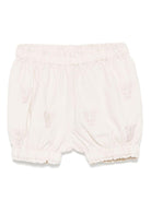 Pantaloncini per neonato Donsje Carson beige con ricamo all - over - Rubino Kids