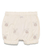 Pantaloncini per neonato Donsje Carson beige con ricamo all - over - Rubino Kids