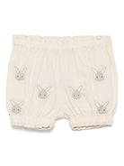 Pantaloncini per neonato Donsje Carson beige con ricamo all - over - Rubino Kids