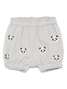 Pantaloncini per neonato Donsje Carson grigio con ricamo all - over - Rubino Kids