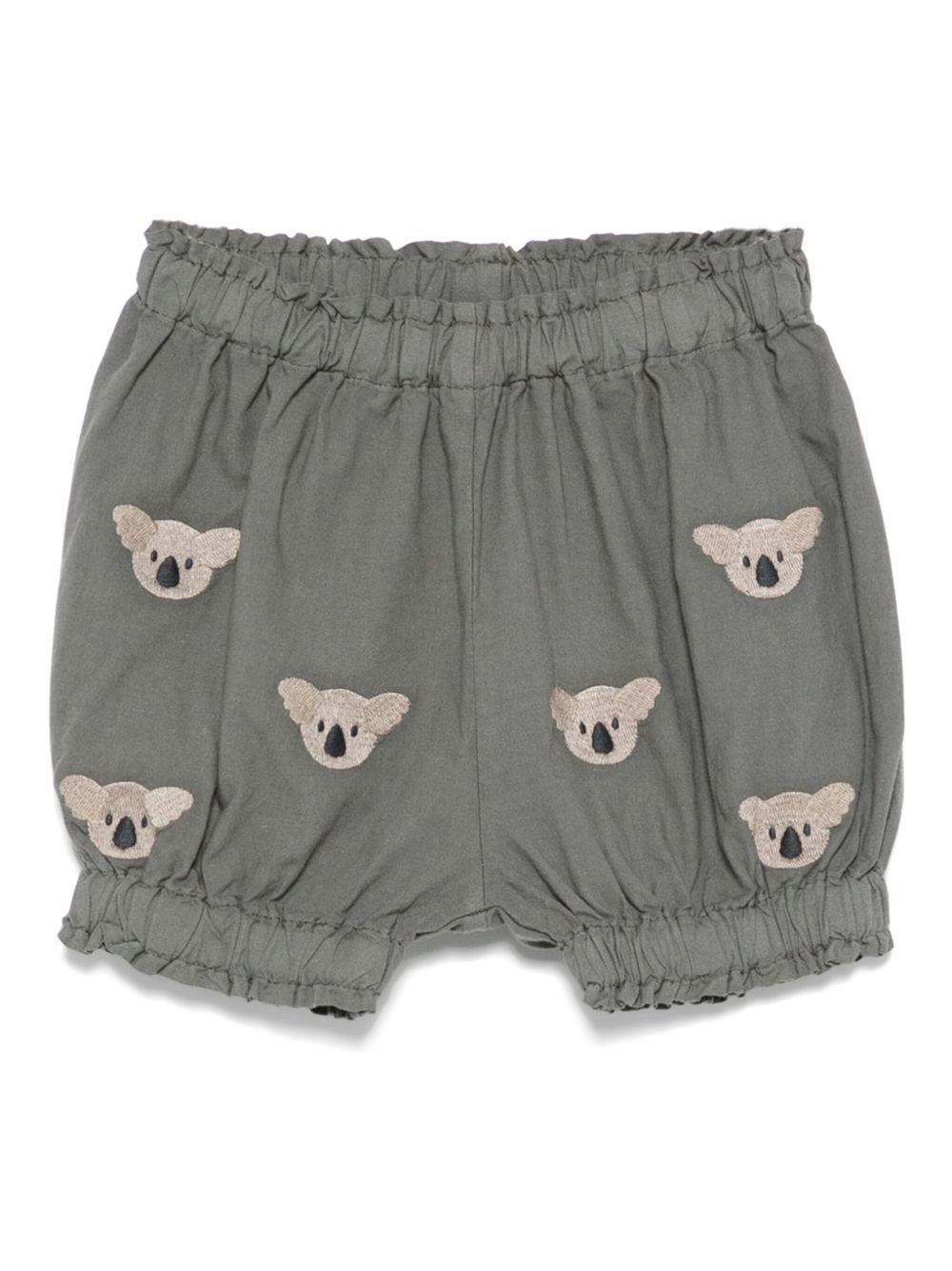 Pantaloncini per neonato Donsje Carson grigio con ricamo all - over - Rubino Kids