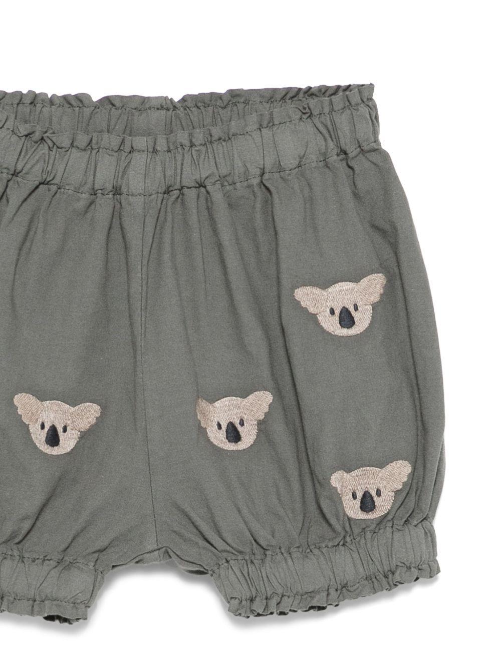 Pantaloncini per neonato Donsje Carson grigio con ricamo all - over - Rubino Kids