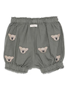 Pantaloncini per neonato Donsje Carson grigio con ricamo all - over - Rubino Kids