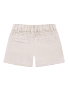 Pantaloncini per neonato TRUSSARDI JUNIOR beige con logo ricamato<BR/><BR/> - Rubino Kids