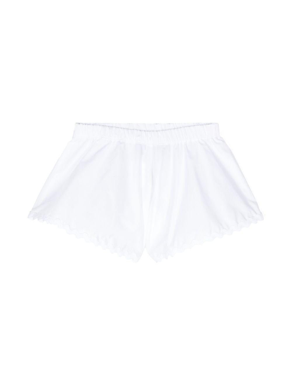 Pantaloncini Sangalo per neonata Versace Kids bianco con elastico in vita - Rubino Kids