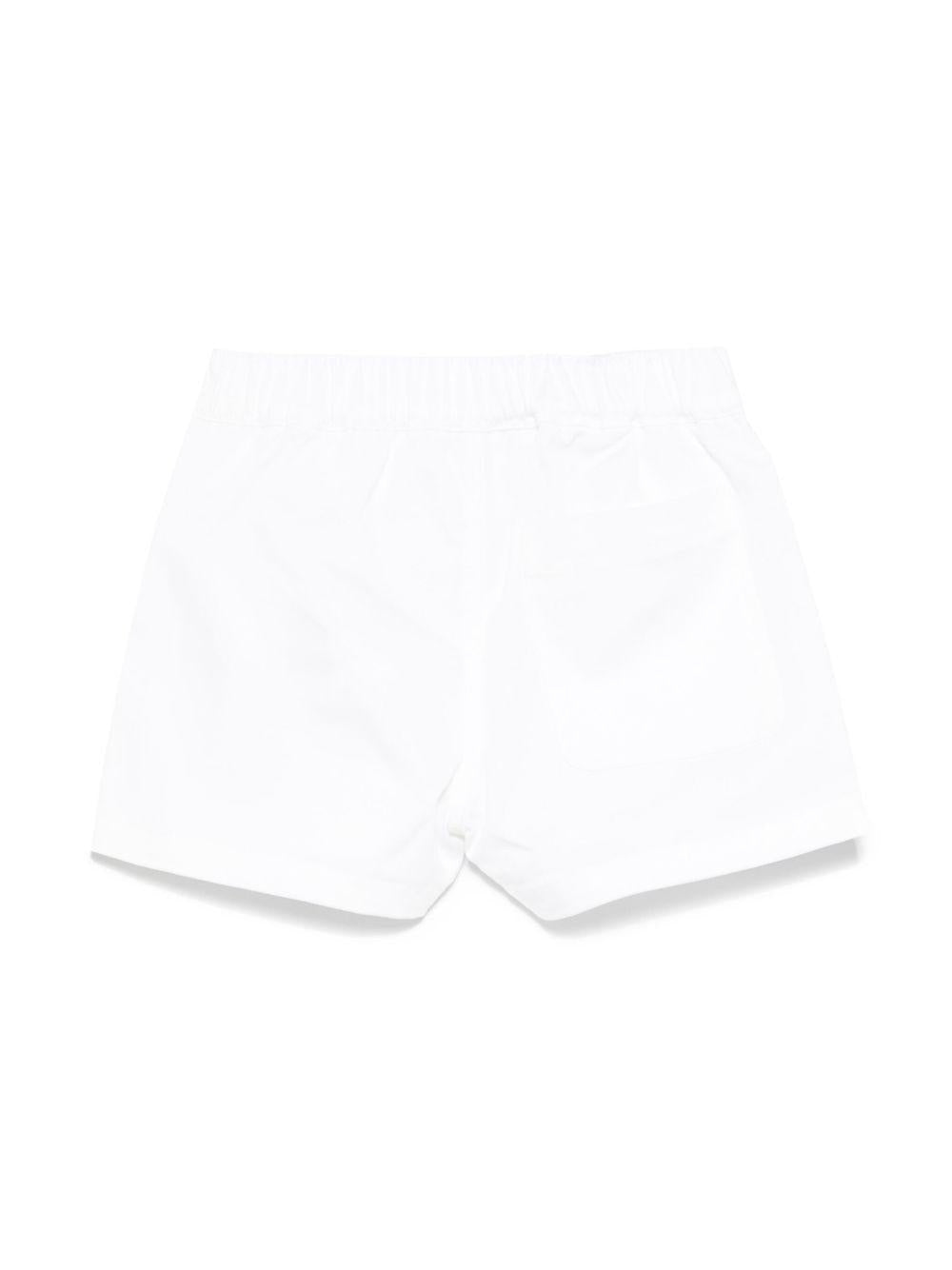 Pantaloncini Teddy Bear per neonato Moschino Kids bianco con cinque tasche - Rubino Kids