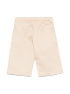 Pantalone baby in gabardina per neonato Fendi Kids beige con dettaglio elastico - Rubino Kids