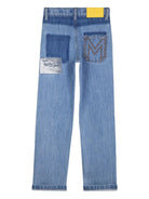 Pantalone per bambino The Marc Jacobs Kids blu orli arrotolati - Rubino Kids