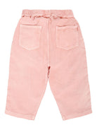 Pantaloni a coste per neonata Molo rosa cipria con vita elasticizzata - Rubino Kids