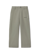 Pantaloni Bookish per bambino Off - White Kids verde con due tasche laterali a filetto - Rubino Kids