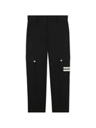 Pantaloni cargo Givenchy Kids nero con applicazione con logo - Rubino Kids