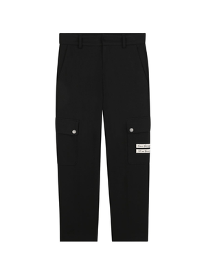 Pantaloni cargo Givenchy Kids nero con applicazione con logo