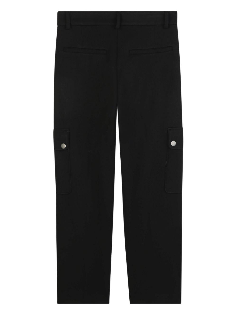Pantaloni cargo Givenchy Kids nero con applicazione con logo - Rubino Kids