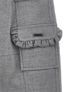 Pantaloni cargo per bambina Monnalisa grigi con due tasche laterali - Rubino Kids