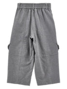Pantaloni cargo per bambina Monnalisa grigi con due tasche laterali - Rubino Kids