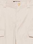 Pantaloni cargo per bambino Balmain Kids beige con bottoni color oro - Rubino Kids