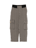 Pantaloni cargo per bambino Balmain Kids beige con motivo geometrico - Rubino Kids