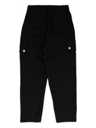 Pantaloni cargo per bambino Balmain Kids nero con bottoni dorati - Rubino Kids