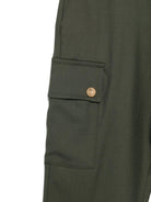 Pantaloni cargo per bambino Balmain Kids verde con bottoni dorati - Rubino Kids