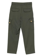 Pantaloni cargo per bambino Balmain Kids verde con bottoni dorati - Rubino Kids