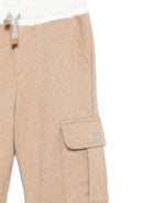 Pantaloni cargo per bambino Eleventy Kids beige con coulisse in vita - Rubino Kids