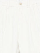 Pantaloni cargo per bambino Eleventy Kids bianchi con chiusura frontale con bottoni - Rubino Kids