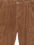 Pantaloni cargo per bambino John Richmond Junior marroni con chiusura con bottoni - Rubino Kids